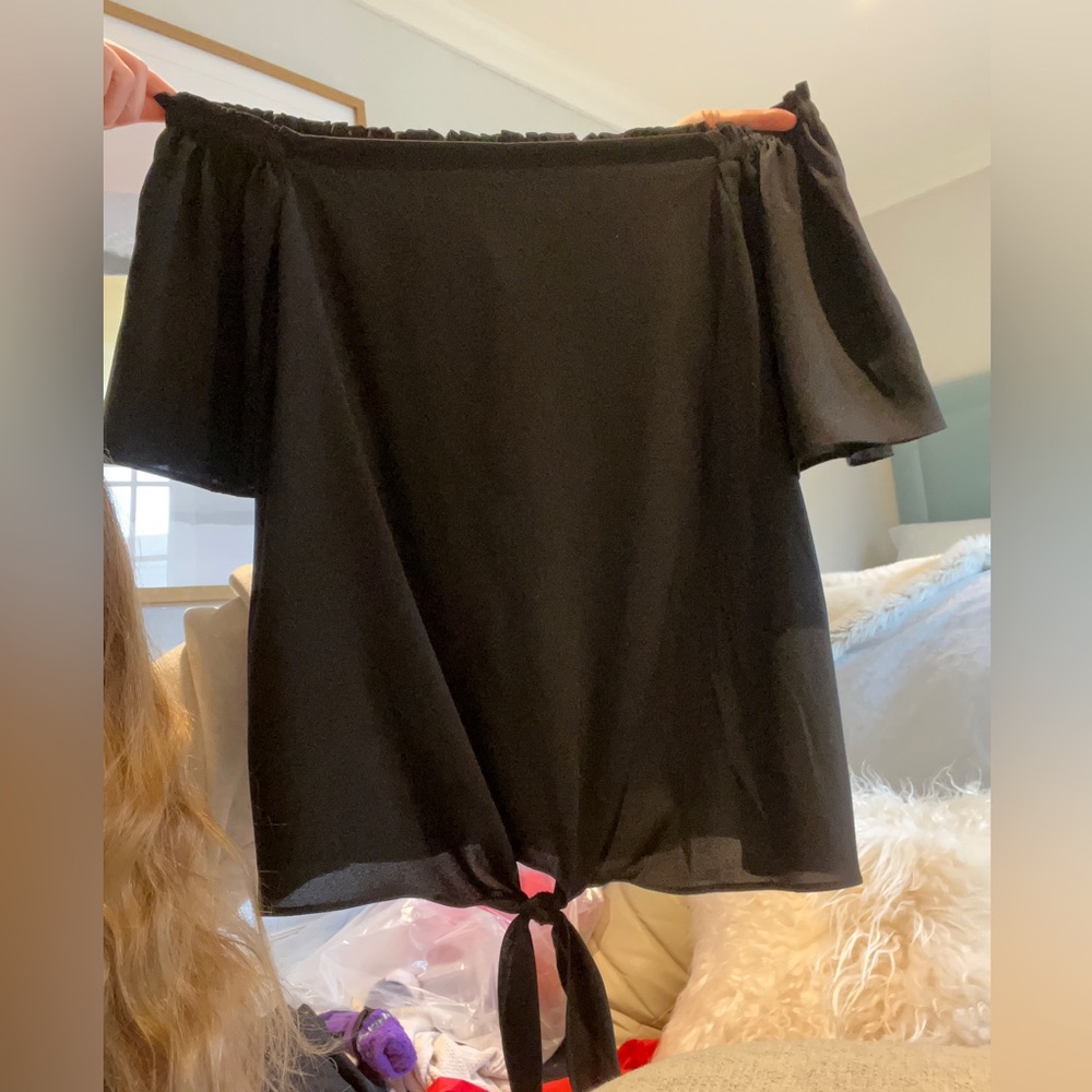 Black Off The Shoulder Top